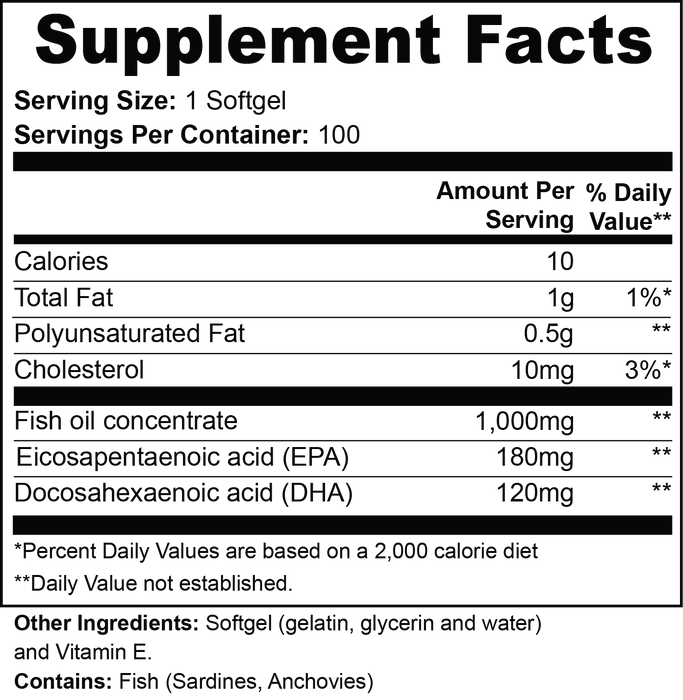 Omega-3 EPA 180mg + DHA 120mg